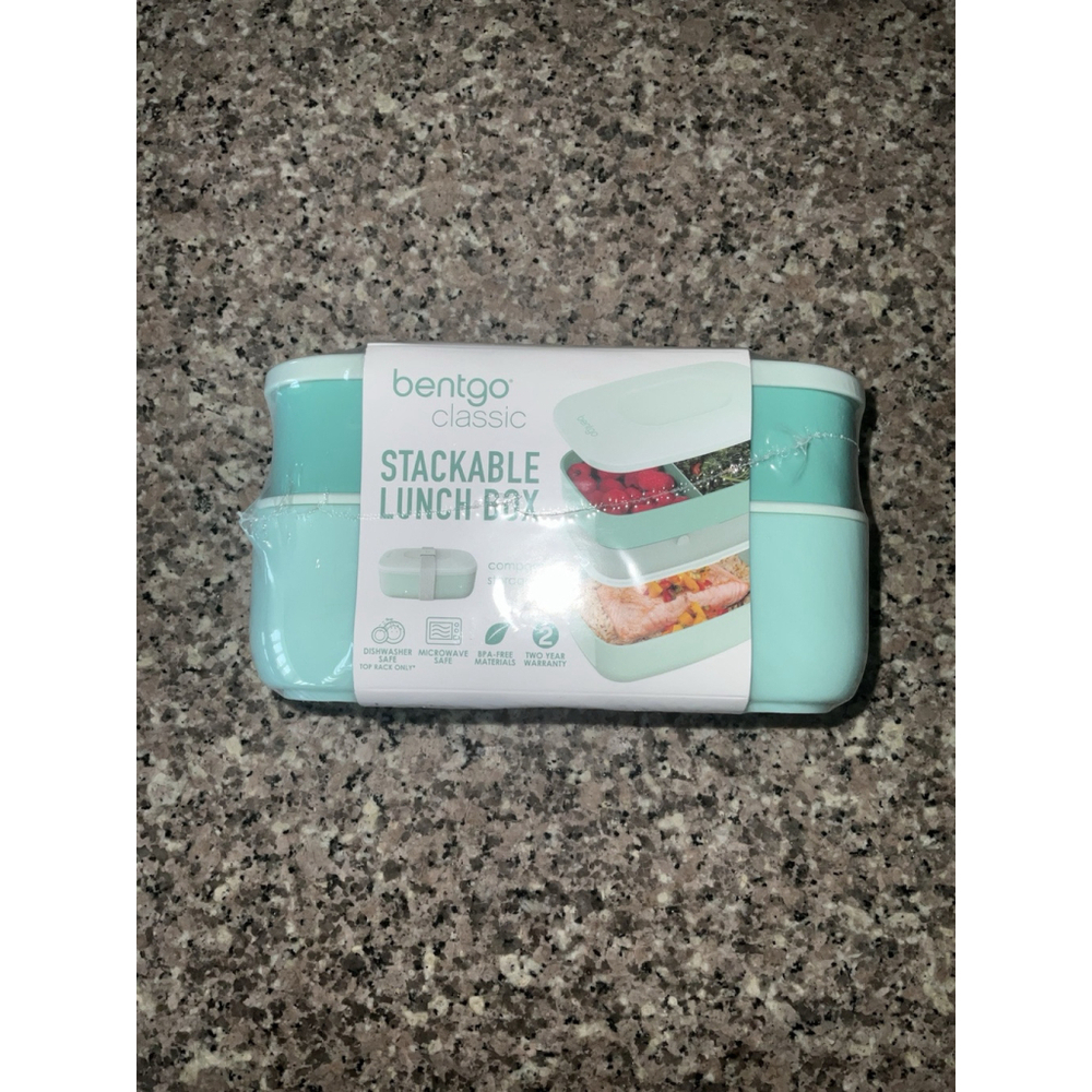 Bentgo Classic All-in-One Stackable Bento Lunch Box Container Mint & Light Green - Picture 7 of 8